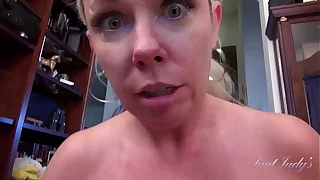 AuntJudys - Hairy MILF Stepmom Liz Sucks Your Cock (POV)